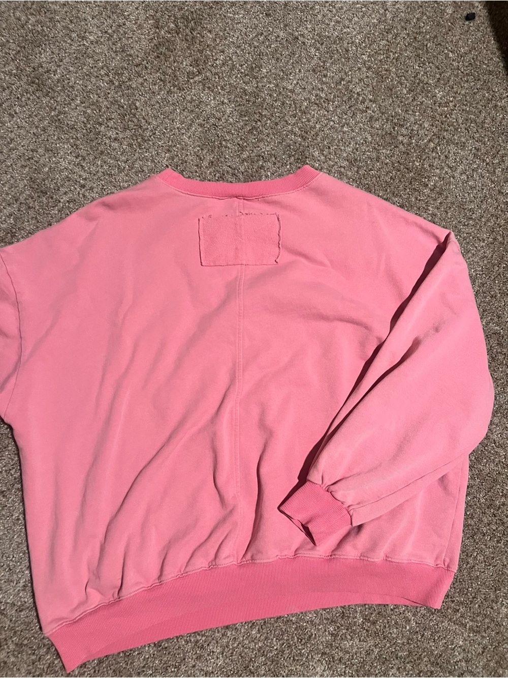 easel Pink Crewneck Sweatshirt with Subtle Ribbed Trim - Picture 2 of 4